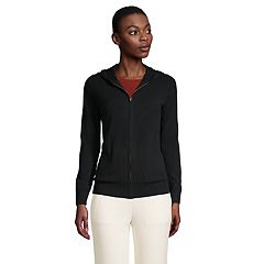 Black cashmere cheap zip hoodie