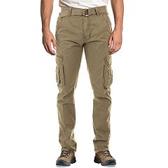 Mens Beig/khaki Slim Flat-Front Clothing