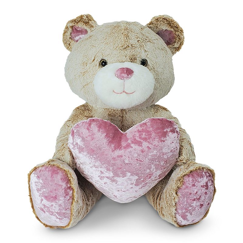 Animal Adventure Valentines Tipped Goldie 13.5-Inch Plush Tan Bear, Lt Bro