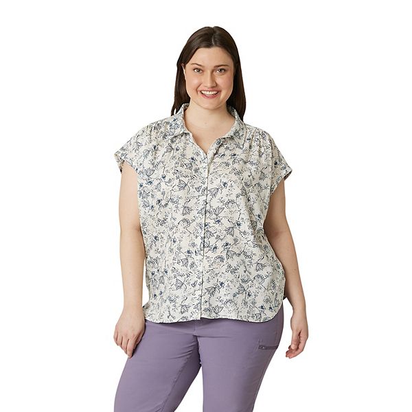 Plus Size Eddie Bauer Tranquil Print Camp Shirt