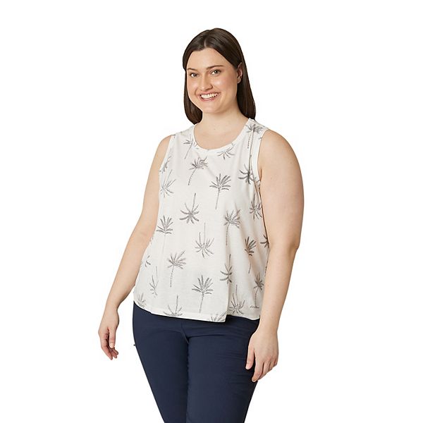 Plus Size Eddie Bauer Switchback Striped Moisture-Wicking Active Tank