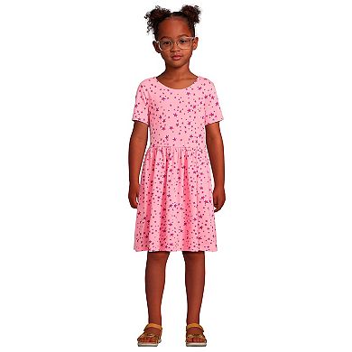 Girls 4-18 Lands' End Gathered Waist Jersey Dress in Regular & Plus