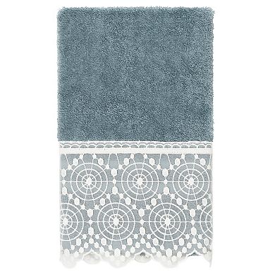 Linum Home Textiles Turkish Cotton Arian 3-piece Cream Lace Embellished Towel Set
