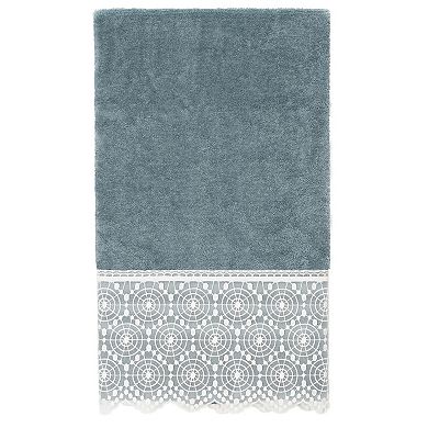 Linum Home Textiles Turkish Cotton Arian 3-piece Cream Lace Embellished Towel Set