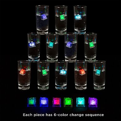 Hastings Home LED Ice Cube Tray Lights 12-piece Set