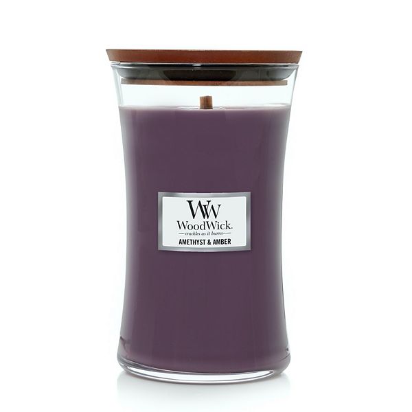 21.5oz Large Hourglass Jar Candle Amethyst & Amber - WoodWick