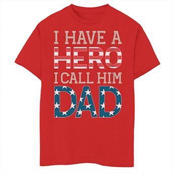 Boys 8-20 I Have A Hero I Call Him Dad Word Stack Graphic Tee