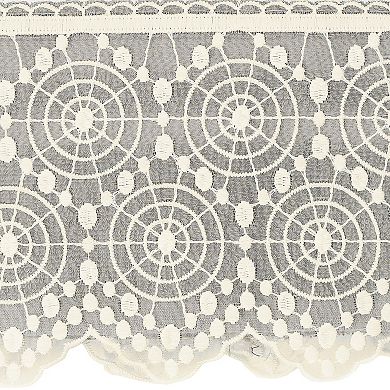 Linum Home Textiles Turkish Cotton Arian 2-piece Cream Lace Embellished Washcloth Set