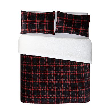 Swift Home Modern Ultra Soft Reversible Flannel Plush And Sherpa Down ...