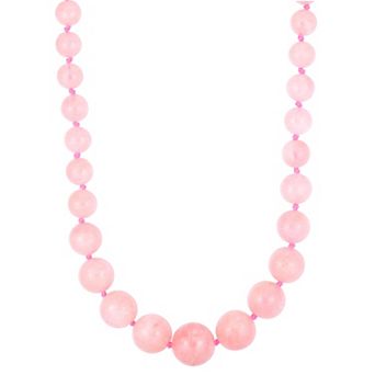 Oro Leoni 14k Gold Morganite Bead Necklace