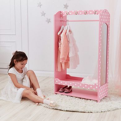 Teamson Kids Polka Dot Bella Toy Dress Up Cabinet