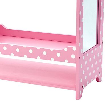 Teamson Kids Polka Dot Bella Toy Dress Up Cabinet