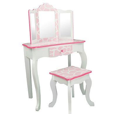 Teamson Kids Giraffe Play Vanity 2-piece Set