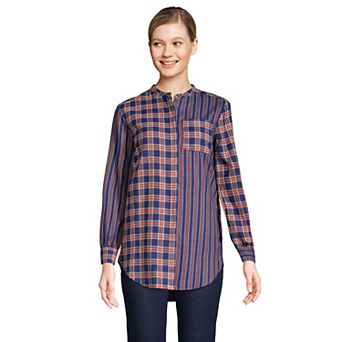 Women's Lands' End Flannel A-Line Tunic Top