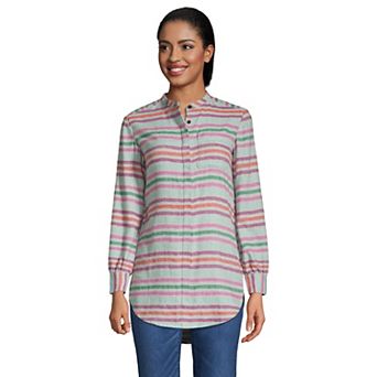 Women's Lands' End Flannel A-Line Tunic Top