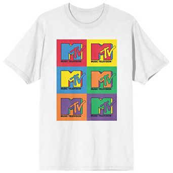 Men's MTV Logo Colorful Block Tee