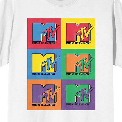 Men's MTV Logo Colorful Block Tee