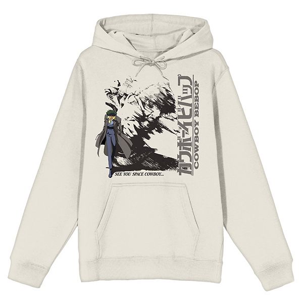 Cowboy Bebop Anime Character Spike Spiegel Beige Hoodie -XL