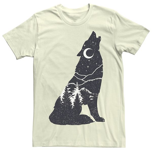 Men's Wolf Howl Silhouette Fill Tee