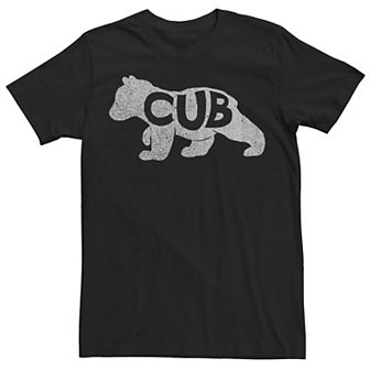 Men's Simple Bear Cub Silhouette Tee