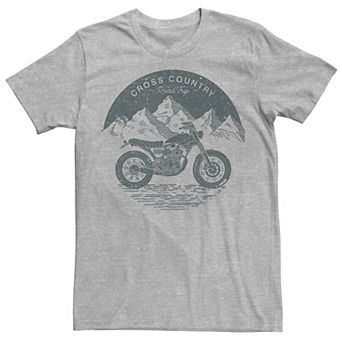 Men's Cross Country Road Trip Motorcycle Circle Tee