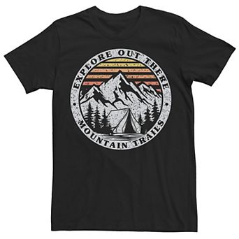 Men's Explore Out There Mountain Trails Circle Scene Tee
