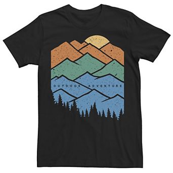 Men's Outdoor Adventure Graphic Mountain Scene Tee