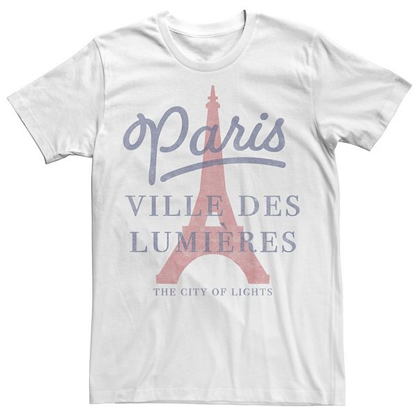 Men's Paris Ville Des Lumieres The City Of Lights Tee