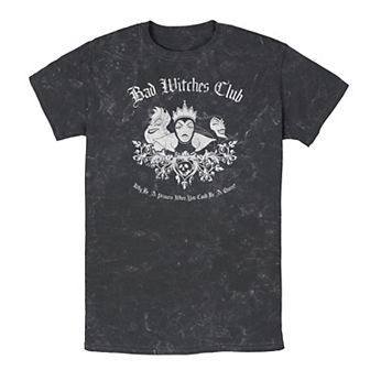 Men's Disney Villains Bad Witches Club Group Shot Wash Tee