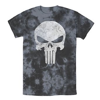 Men's Marvel Punisher Skull Symbol Distressed Wash Tee