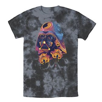 Men's Star Wars Colorful Melted Vader Collage Wash Tee