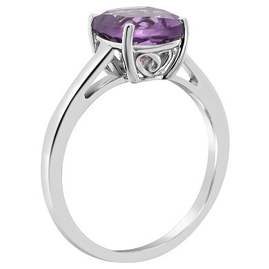 Alyson Layne 14k Gold Cushion Amethyst Solitaire Ring