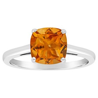 Alyson Layne 14k Gold Cushion Citrine Solitaire Ring