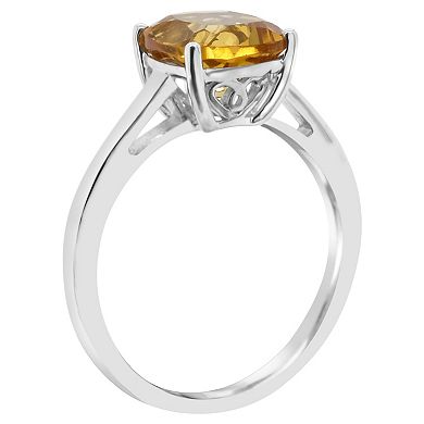 Alyson Layne 14k Gold Cushion Citrine Solitaire Ring