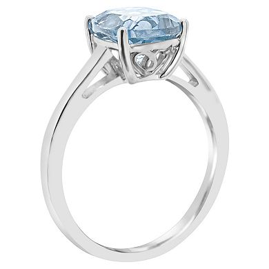 Alyson Layne 14k Gold Cushion Sky Blue Topaz Solitaire Ring
