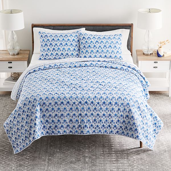Sonoma Goods For Life® Floral Trellis Printed Quilt Set with Shams