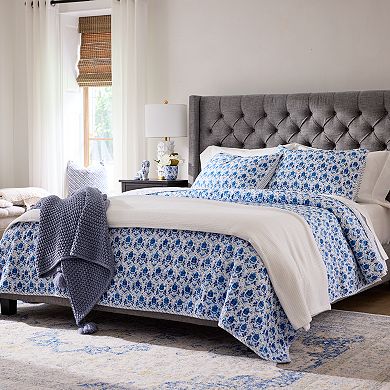 Sonoma Goods For Life® Floral Trellis Printed Quilt Set with Shams