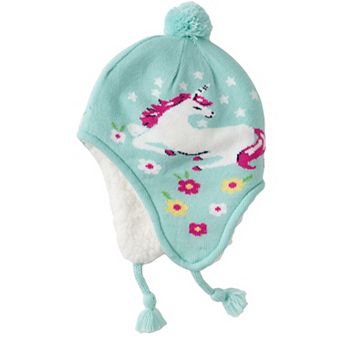 Girls Lands' End Peruvian Pom Winter Hat