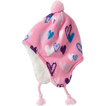Girls Lands' End Peruvian Pom Winter Hat