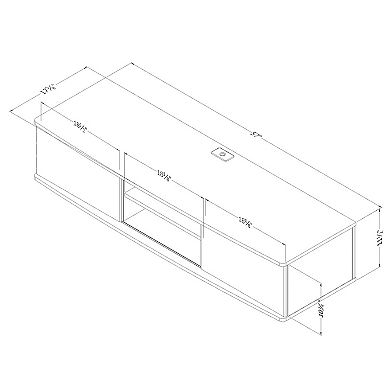 South Shore Agora Wall-Mounted Media Console