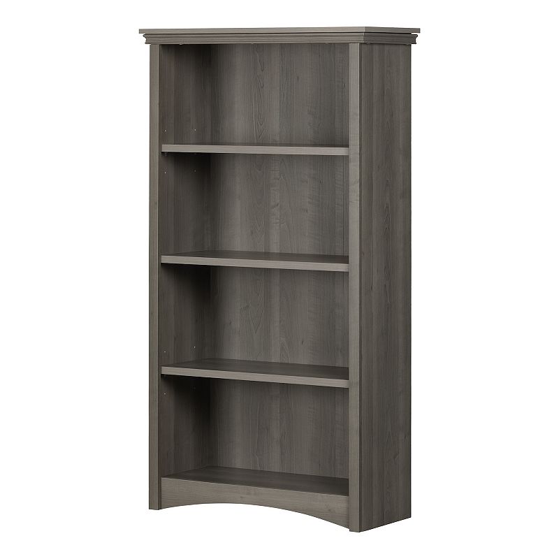 62715653 South Shore Artwork 4-Shelf Storage Bookcase, Grey sku 62715653