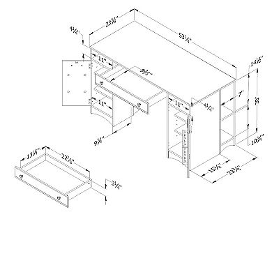 South Shore Artwork Craft Table with Storage