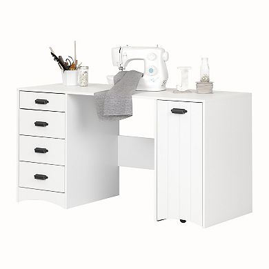 South Shore Artwork Sewing Craft Table & Storage