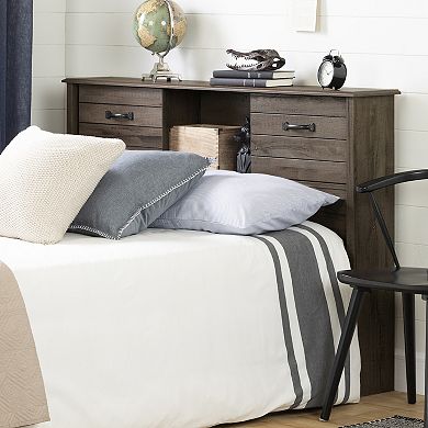 South Shore Asten Bookcase Headboard with Doors