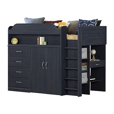 South Shore Asten Loft Bed with Desk