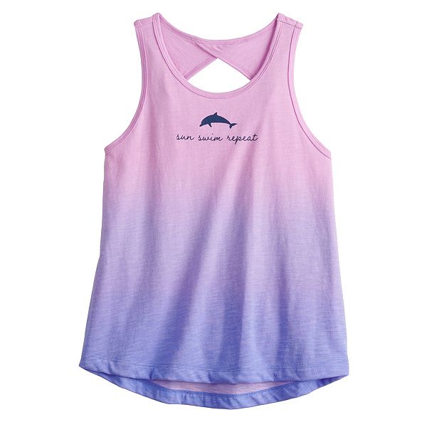 Girls 6-20 SO® Twist Back Keyhole Tank Top in Regular & Plus