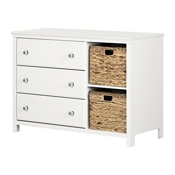 South Shore Balka 3-Drawer Dresser with Baskets