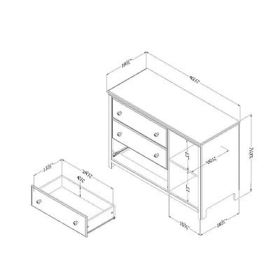 South Shore Balka 3-Drawer Dresser with Baskets