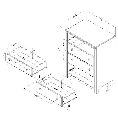South Shore Catimini 4-Drawer Chest Dresser
