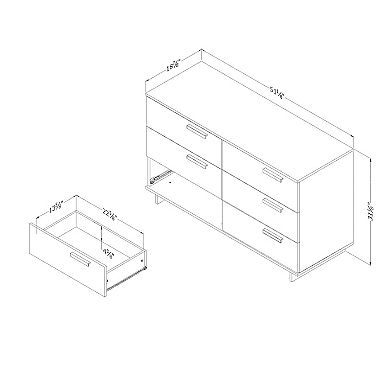 South Shore Cavalleri 6-Drawer Double Dresser